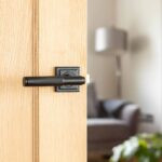 matt black brompton lever on rose set (square) unsprung