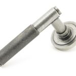 pewter brompton lever on rose set (art deco) unsprung