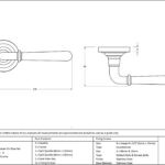 polished chrome newbury lever on rose set (art deco) unsprung