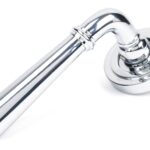 polished chrome newbury lever on rose set (art deco) unsprung