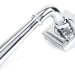 polished chrome newbury lever on rose set (square) unsprung
