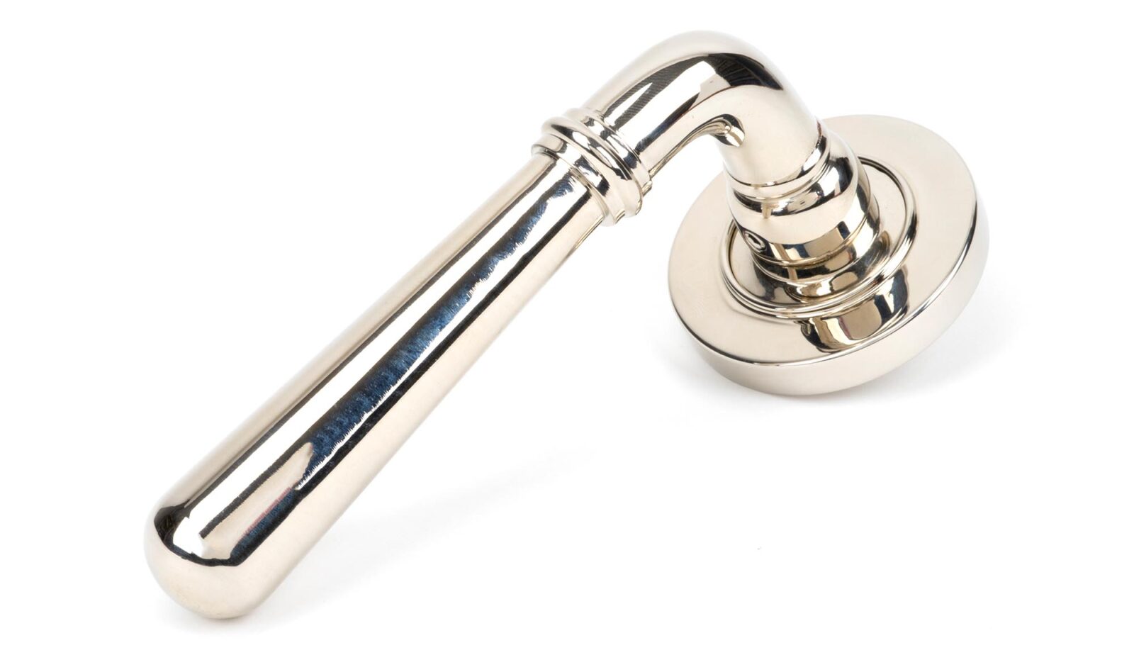 polished nickel newbury lever on rose set (plain) unsprung