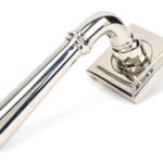 polished nickel newbury lever on rose set (square) unsprung