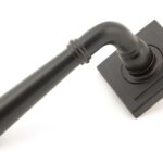 aged bronze newbury lever on rose set (square) unsprung