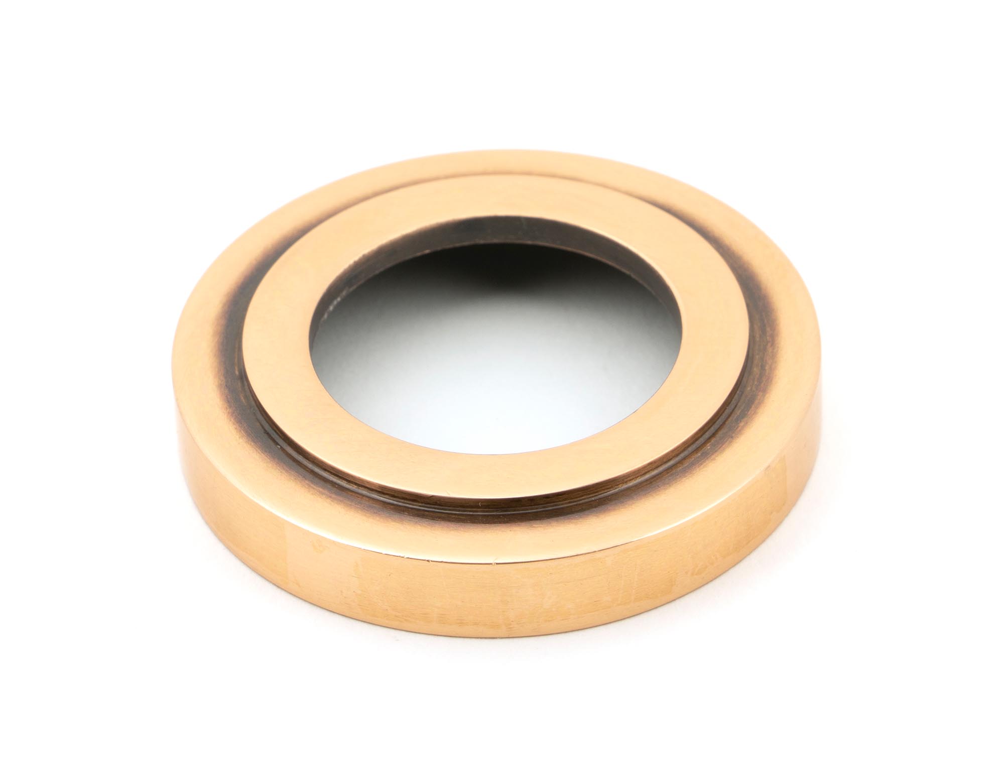 polished bronze newbury lever on rose set (art deco) unsprung