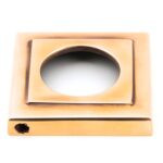 polished bronze newbury lever on rose set (square) unsprung
