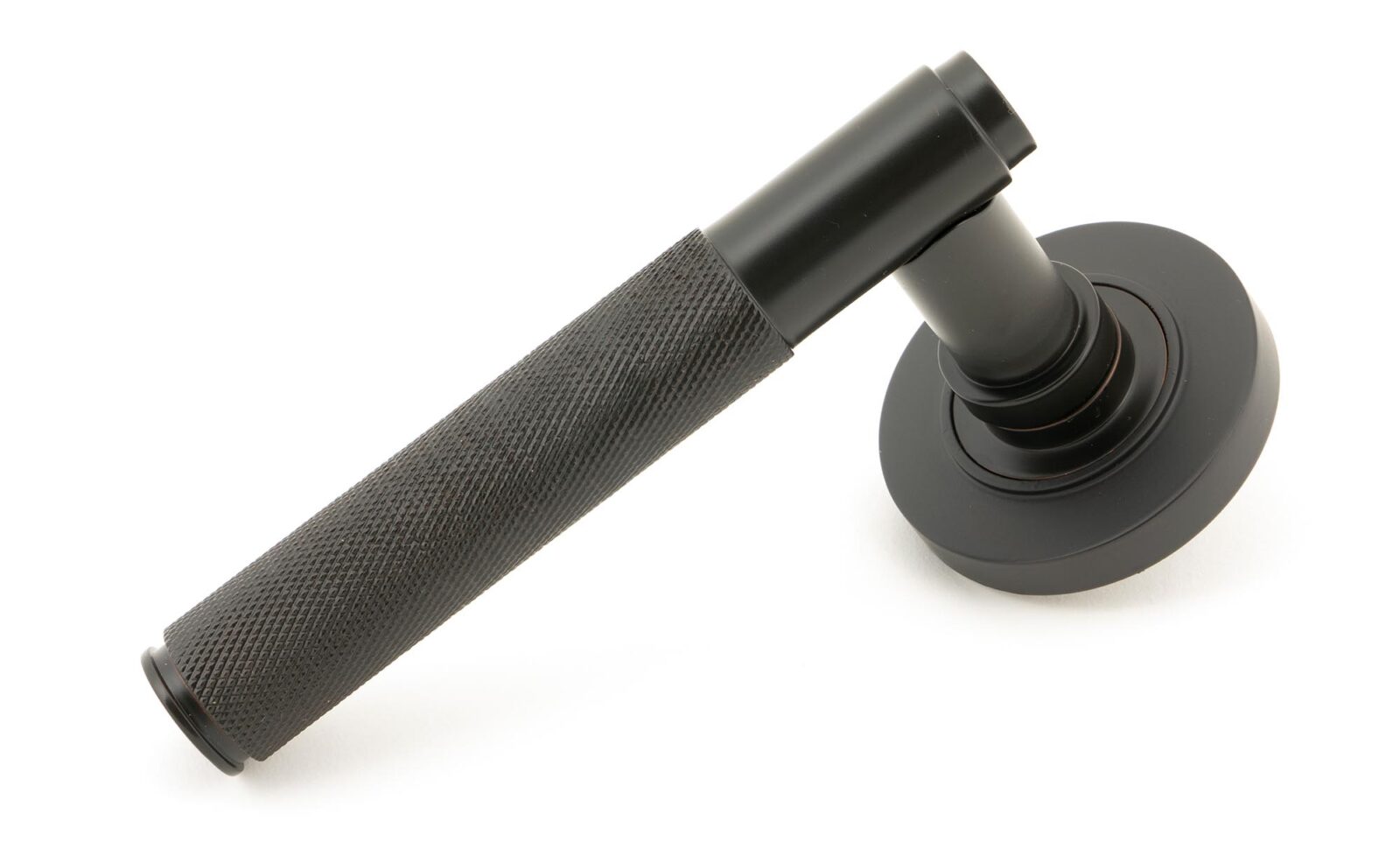 aged bronze brompton lever on rose set (plain) unsprung