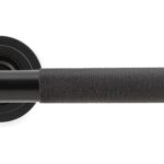 aged bronze brompton lever on rose set (art deco) unsprung