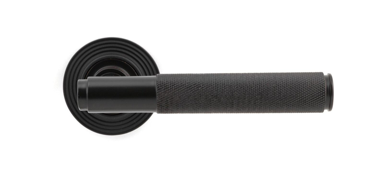 aged bronze brompton lever on rose set (beehive) unsprung