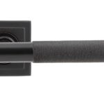 aged bronze brompton lever on rose set (square) unsprung