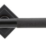 aged bronze brompton lever on rose set (square) unsprung