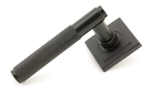 aged bronze brompton lever on rose set (square) unsprung