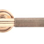 polished bronze brompton lever on rose set (art deco) unsprung