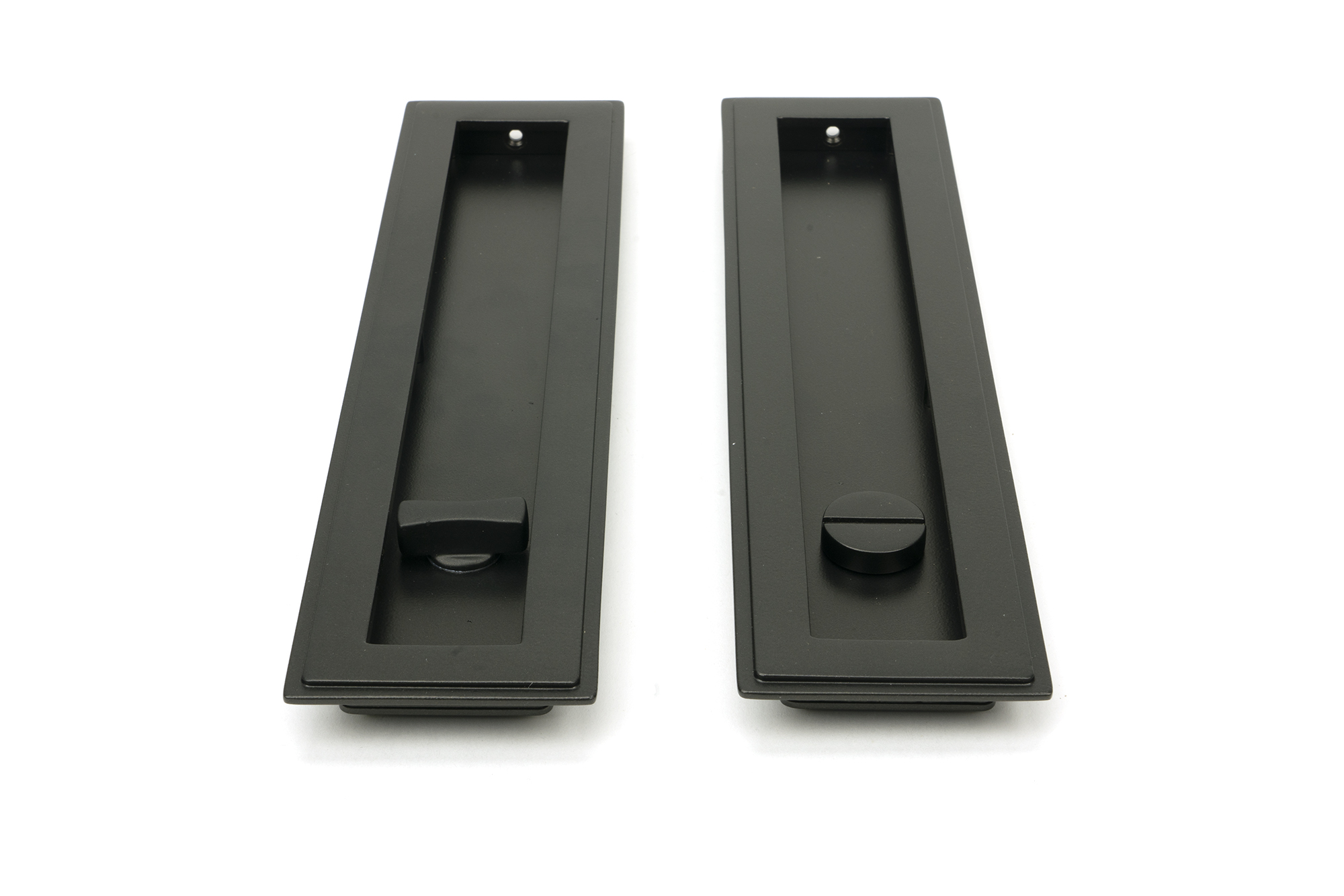 aged bronze 250mm art deco rectangular pull privacy set