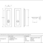 aged bronze 175mm plain rectangular pull privacy set