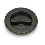 aged bronze 75mm art deco round pull privacy set