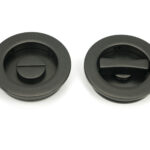 aged bronze 60mm plain round pull privacy set