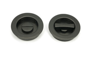 aged bronze 60mm plain round pull privacy set