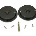 aged bronze 75mm plain round pull privacy set