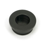 aged bronze 34mm round finger edge pull