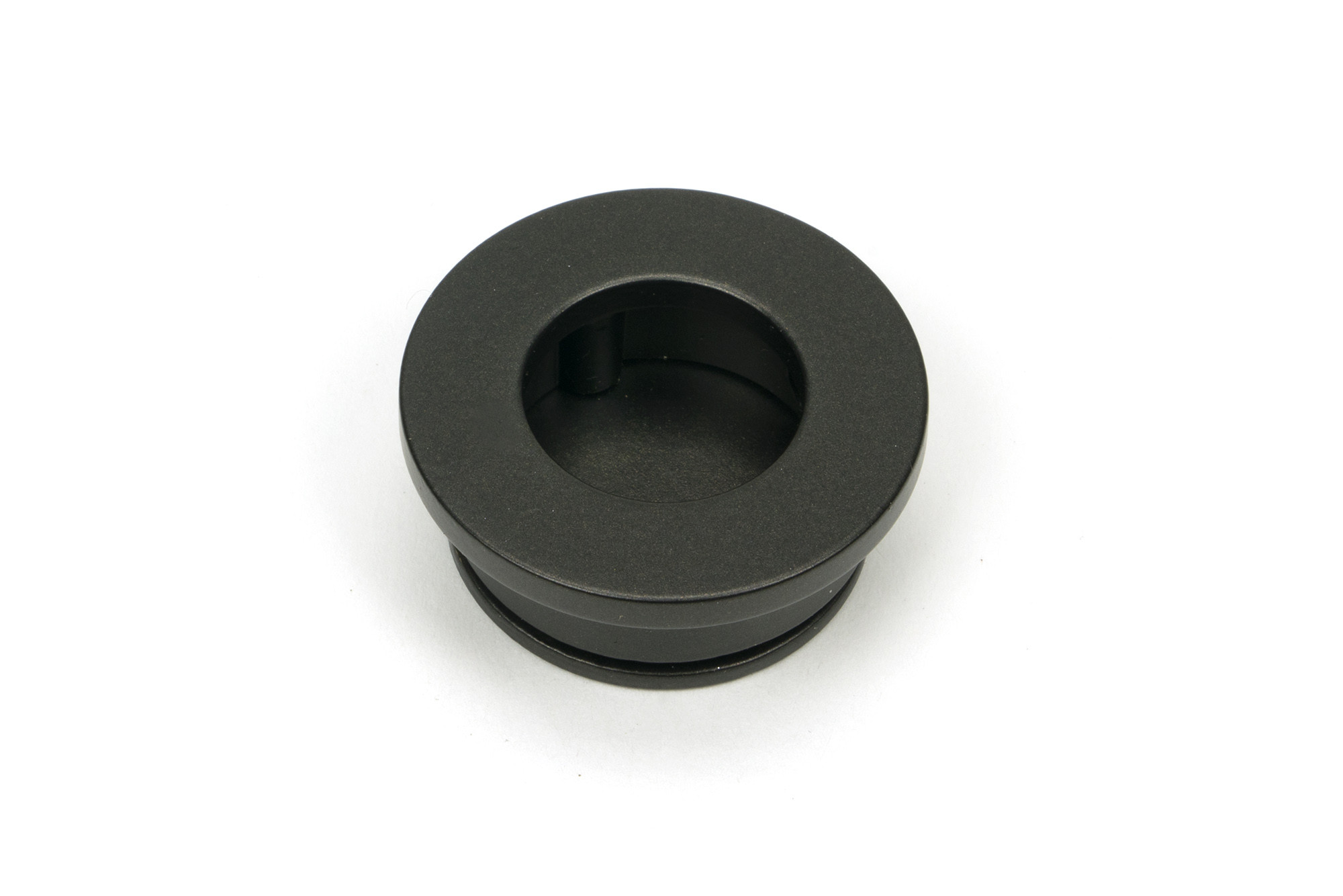 aged bronze 34mm round finger edge pull