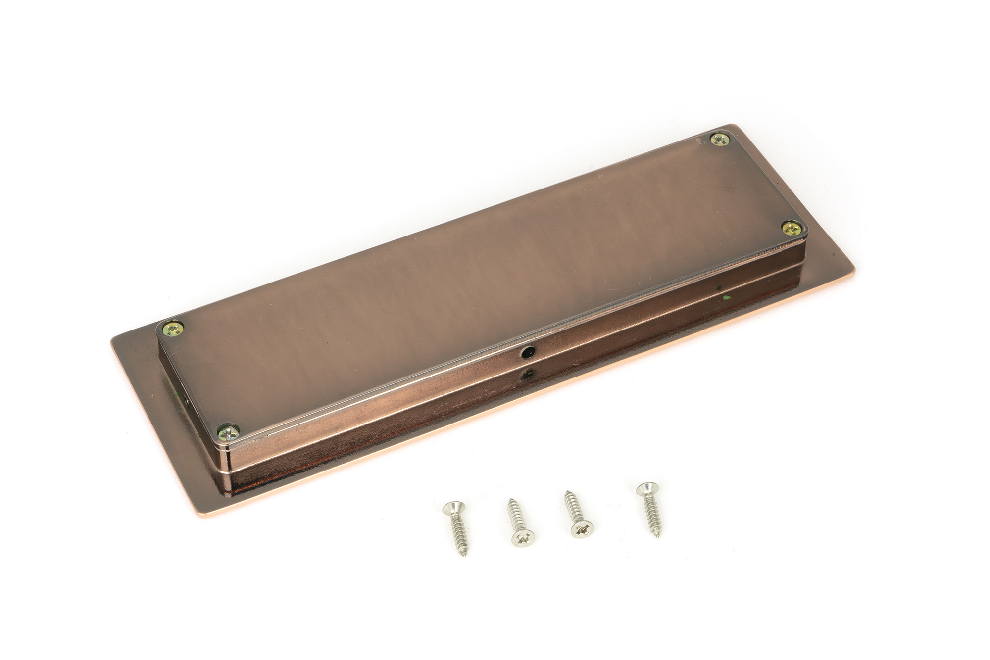 polished bronze 175mm art deco rectangular pull