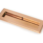 polished bronze 175mm art deco rectangular pull