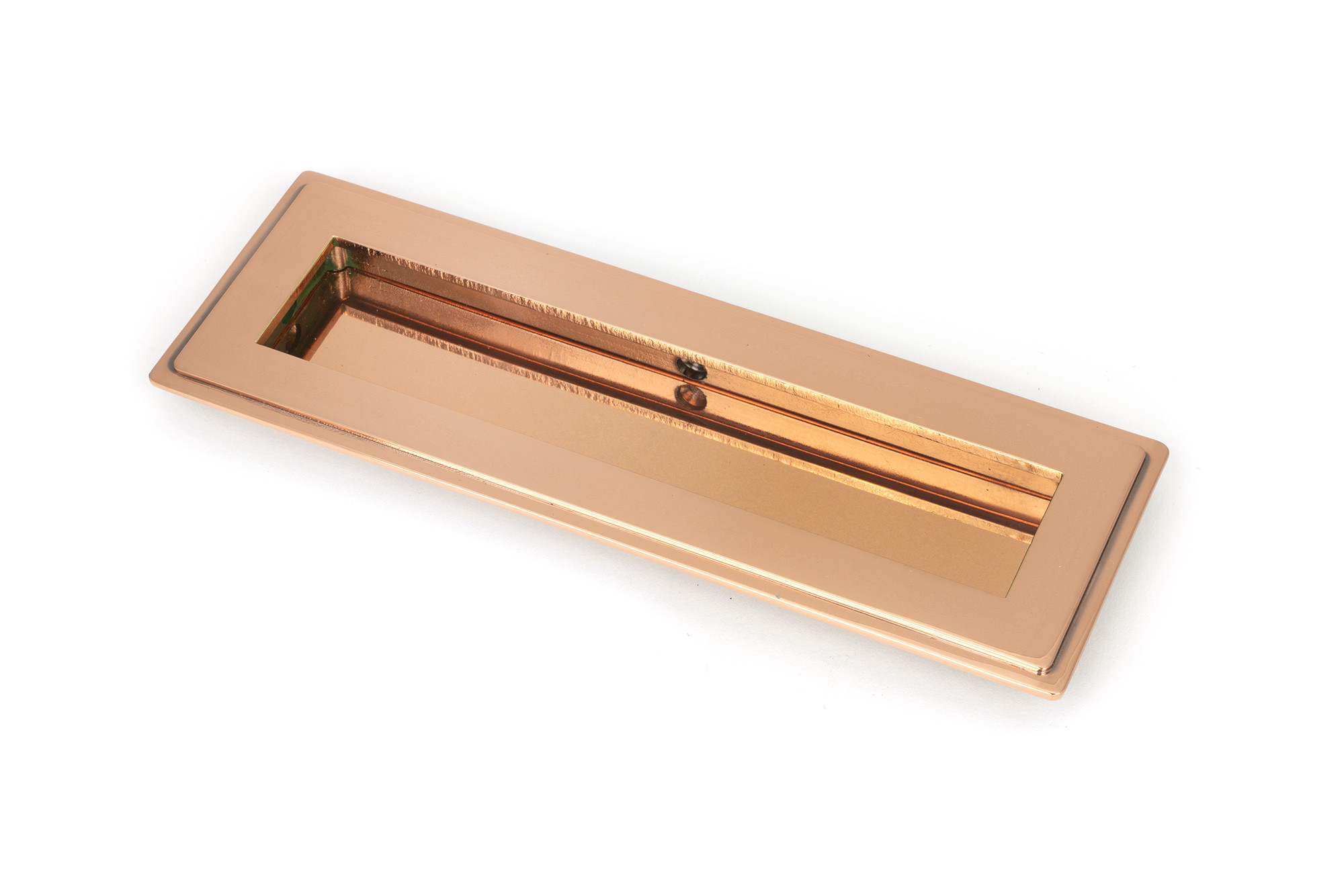 polished bronze 175mm art deco rectangular pull