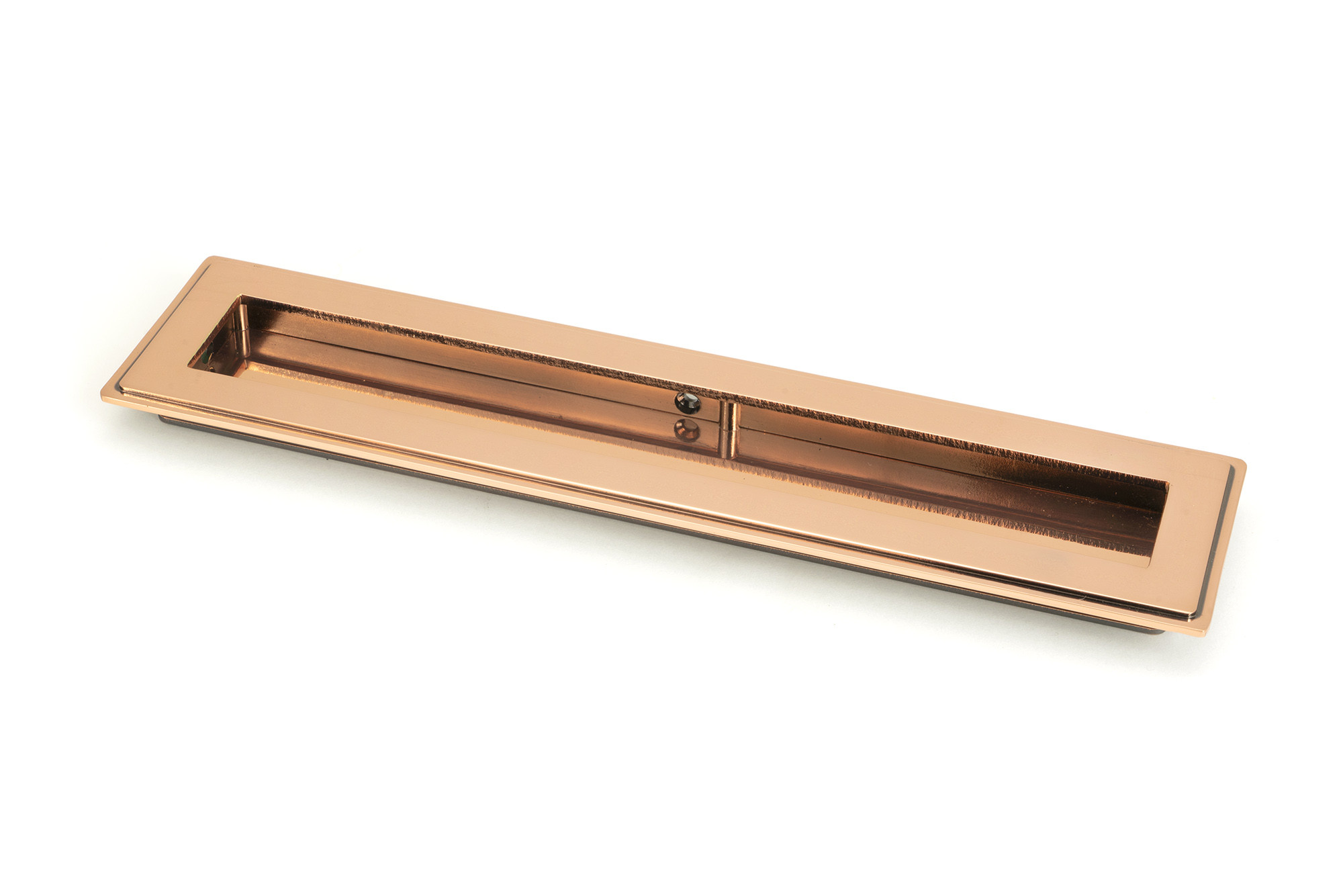 polished bronze 250mm art deco rectangular pull