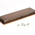 polished bronze 175mm plain rectangular pull