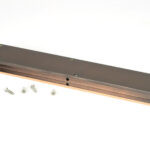 polished bronze 250mm plain rectangular pull