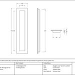 polished bronze 250mm plain rectangular pull