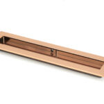 polished bronze 250mm plain rectangular pull