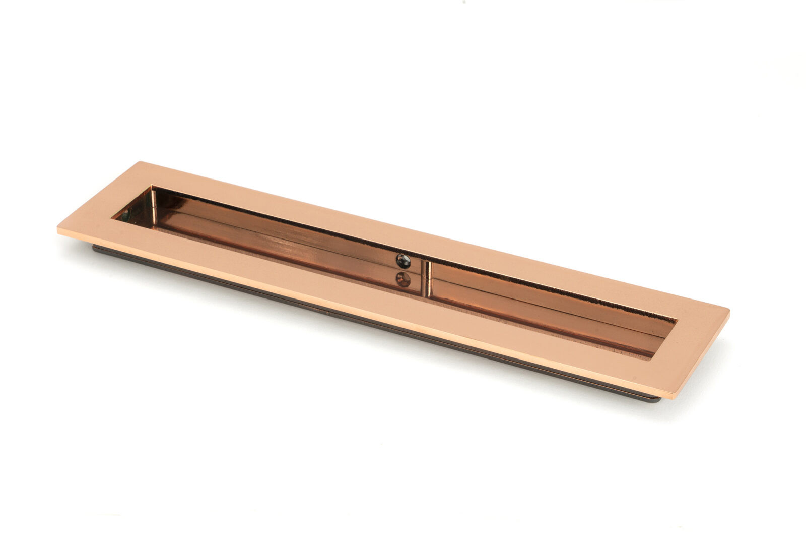 polished bronze 250mm plain rectangular pull