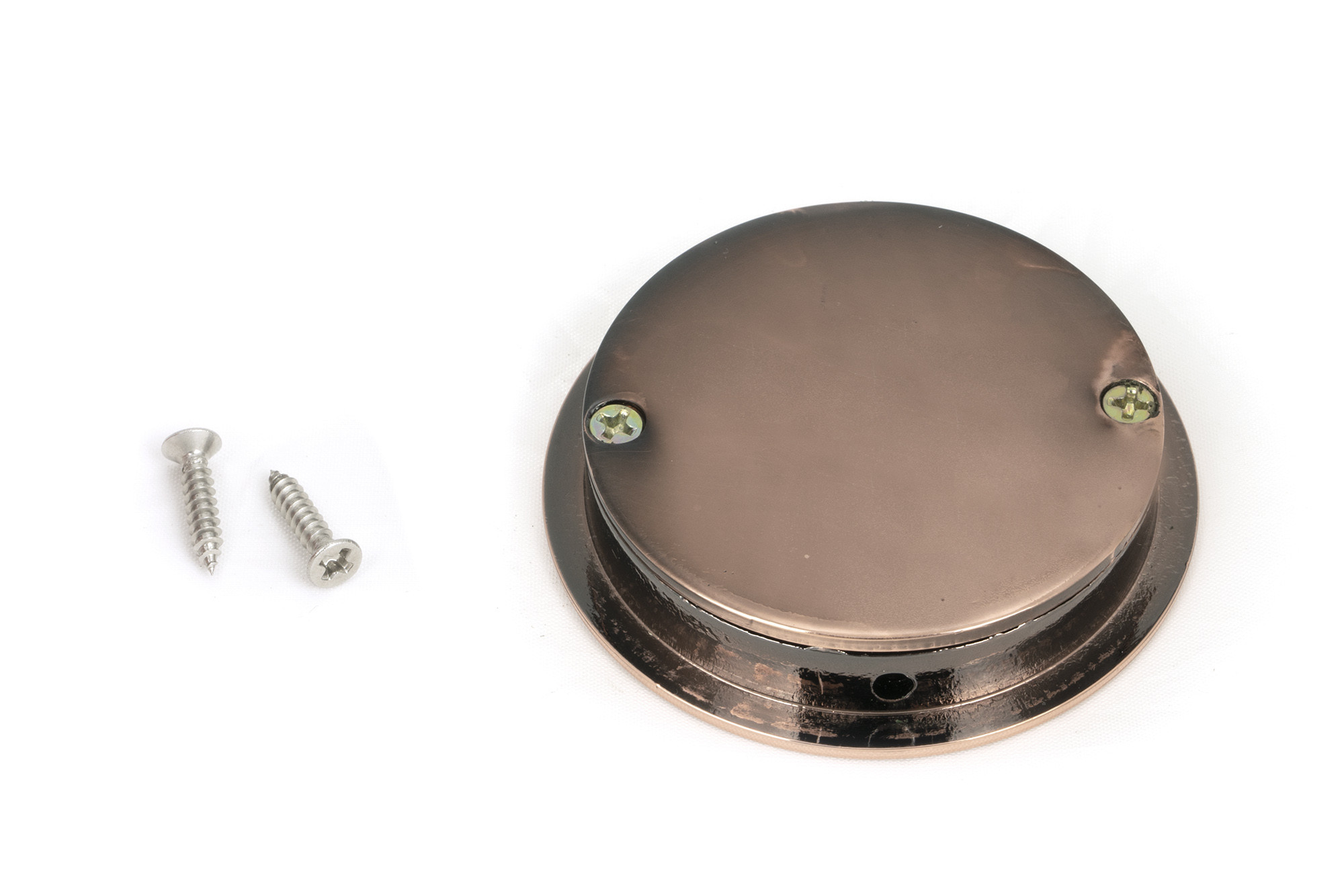 polished bronze 60mm art deco round pull