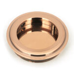 polished bronze 60mm art deco round pull