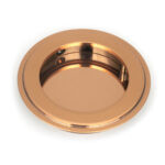 polished bronze 75mm art deco round pull