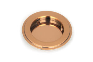 polished bronze 75mm art deco round pull