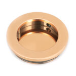 polished bronze 60mm plain round pull