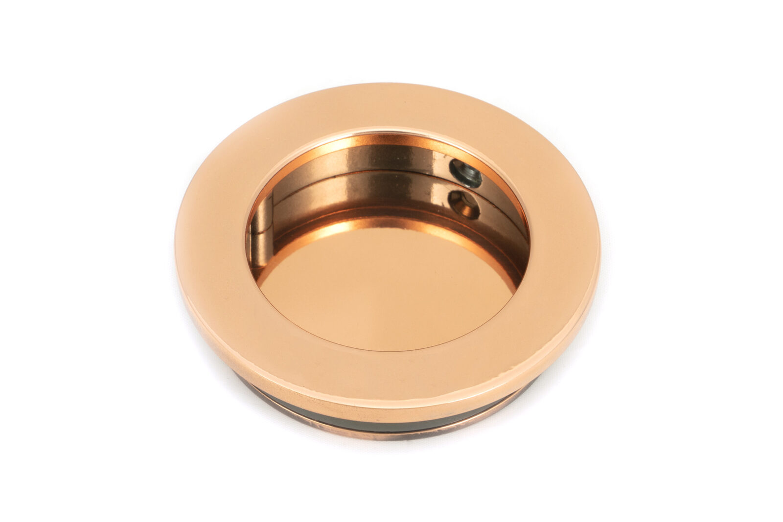 polished bronze 60mm plain round pull