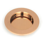 polished bronze 75mm plain round pull