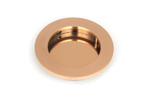 polished bronze 75mm plain round pull