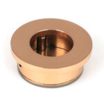 polished bronze 34mm round finger edge pull