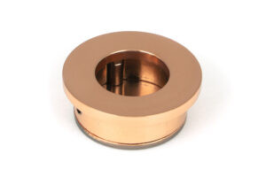 polished bronze 34mm round finger edge pull