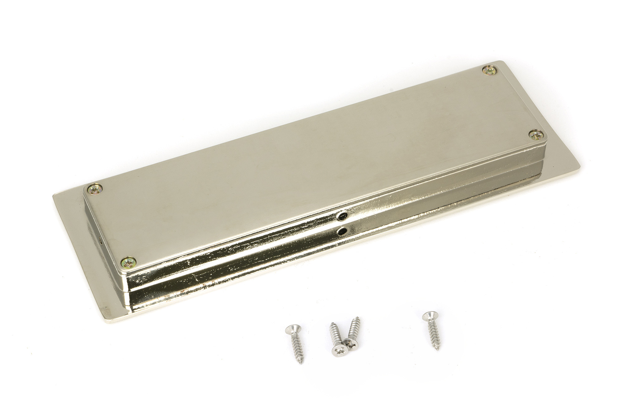 polished nickel 175mm art deco rectangular pull