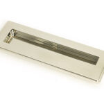 polished nickel 175mm art deco rectangular pull