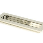 polished nickel 175mm plain rectangular pull