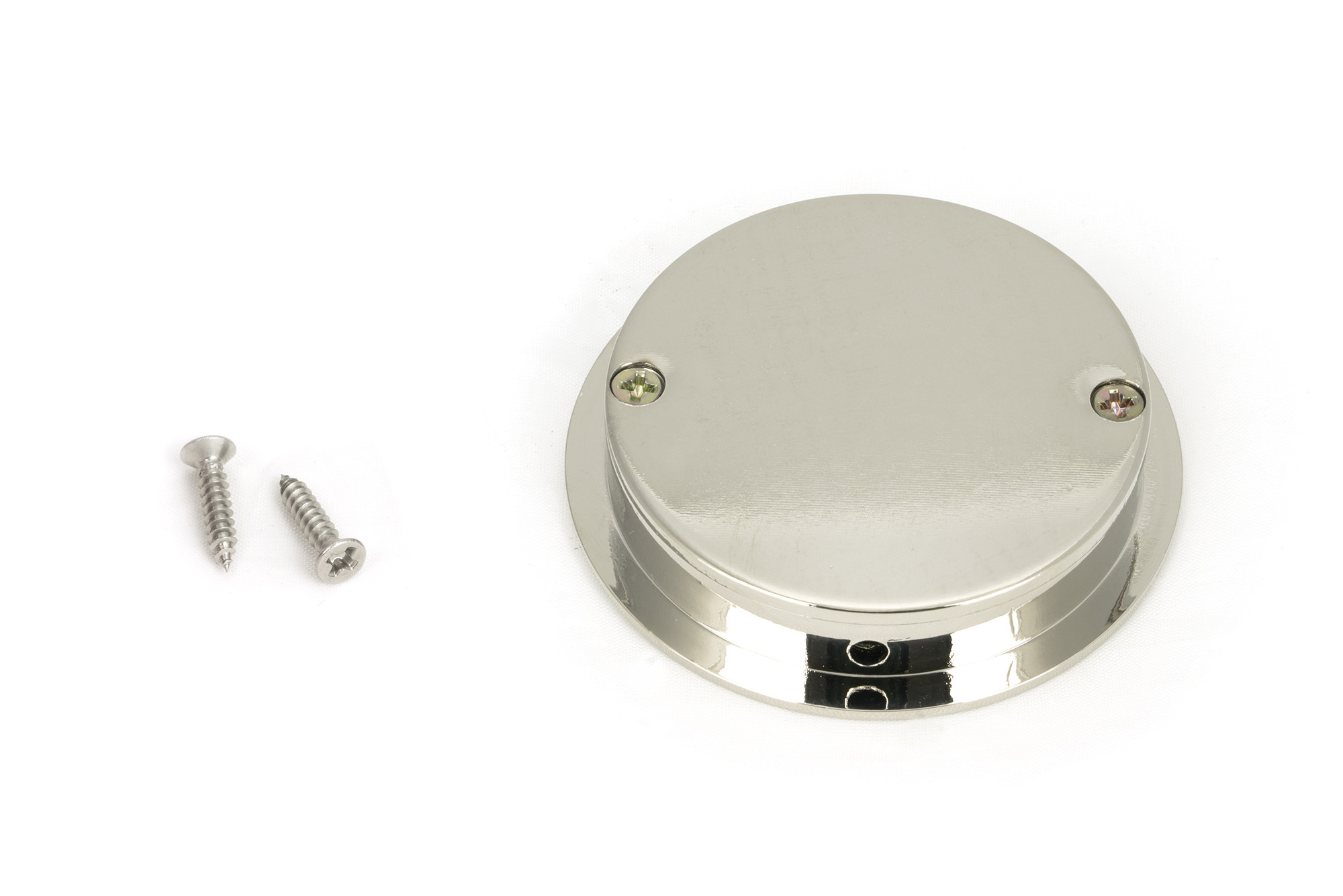 polished nickel 60mm art deco round pull