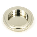 polished nickel 60mm art deco round pull