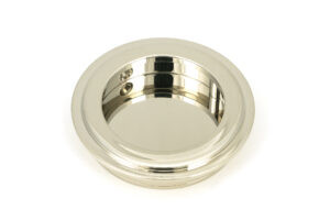 polished nickel 60mm art deco round pull